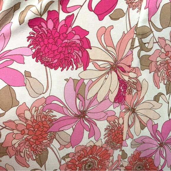 Vici Pink Floral V Neck Half Sleeve A-Line Long Maxi Dress Women’s Large - Picture 8 of 11